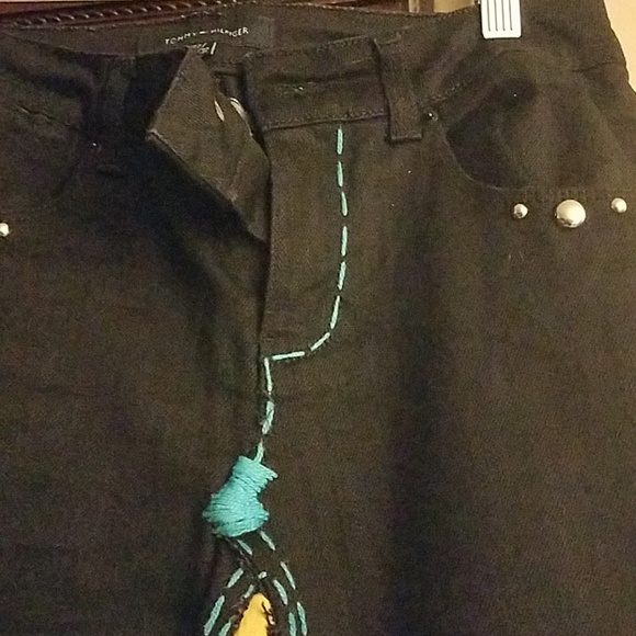 GUC Tommy Hillfiger jeans leather and denim skirt - Picture 3 of 6